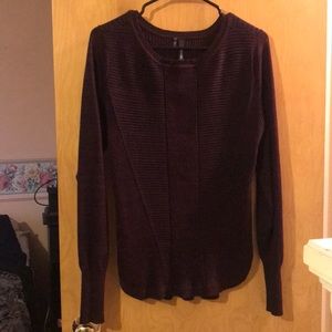 Burgundy Ribbed long sleeve sweater